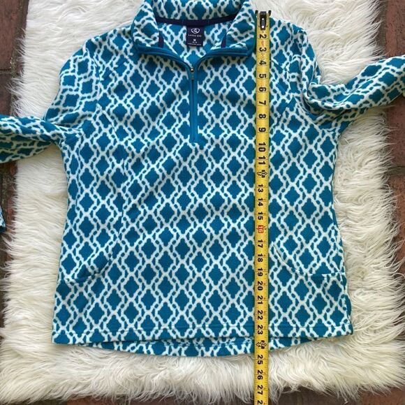Lands End Pullover Quarter Zip Fleece Size M - Picture 8 of 9